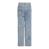 Pantalon droit amovible personnalisé Street BrJeans taille haute avec coutures